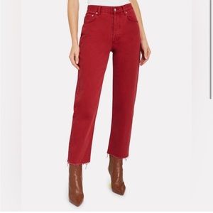 NWOT- BOYISH Tommy The Scarlet Empress Straight Leg Ankle Fray Jean